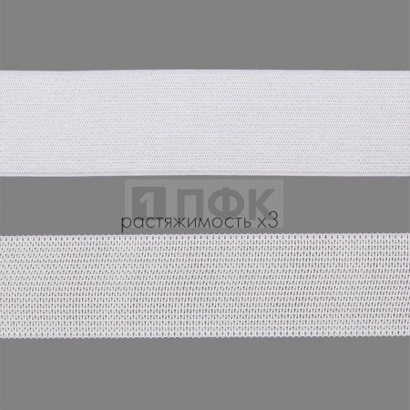 Резинка вязанная 30мм 11.1 гр/м цв белый (рул 40м/уп 400м)