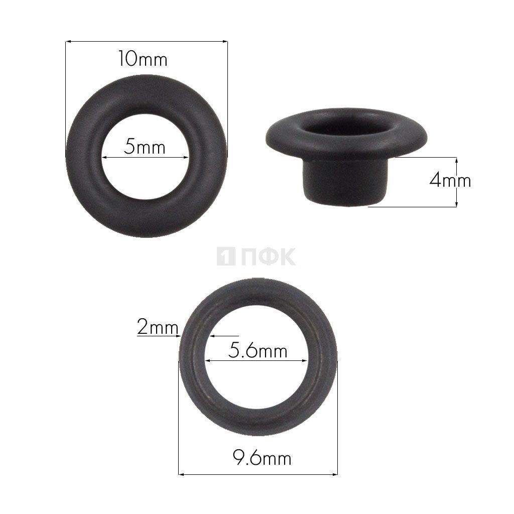 Люверсы №3 5мм латунь цв оксид (уп 5000шт)