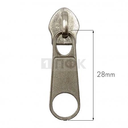 Бегунок для спиральной (витой) молнии тип 7 галант цв никель (уп 200шт/4000шт) 2,5гр