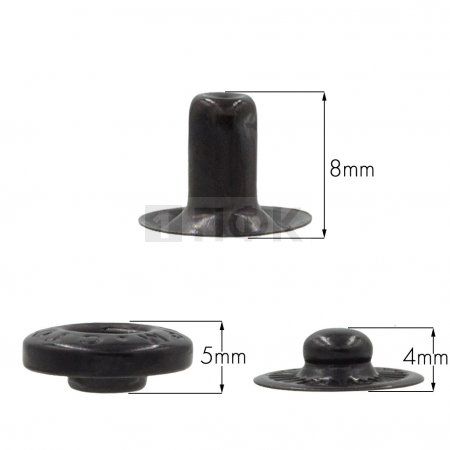 3 Части кнопки для одежды 15мм Альфа нерж цв оксид (уп 720шт) STORM