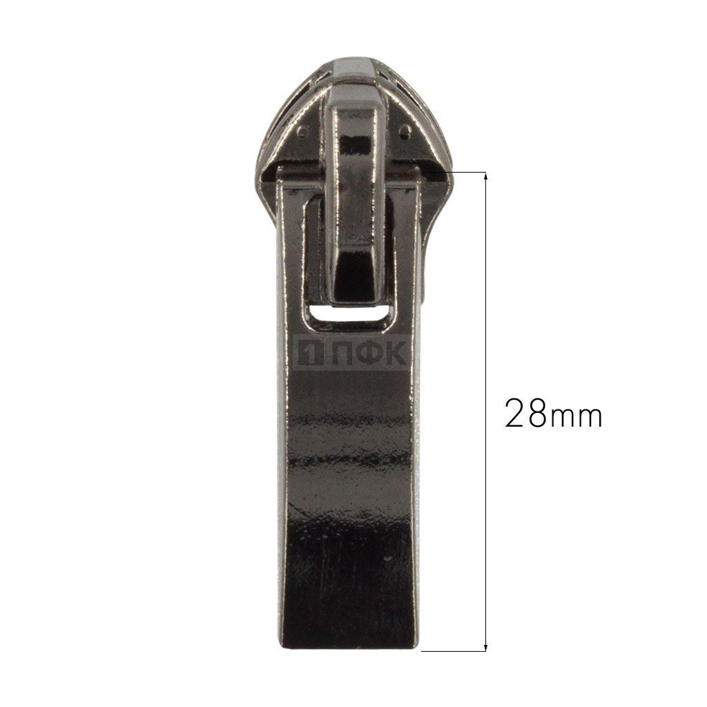 Бегунок для спиральной (витой) молнии тип 7 автомат арт.C9 цв никель тем (уп 500шт/5000шт)