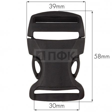 Фастекс БФ-30 (защелка-трезубец) ПП 30мм цв черный (уп 1000шт)