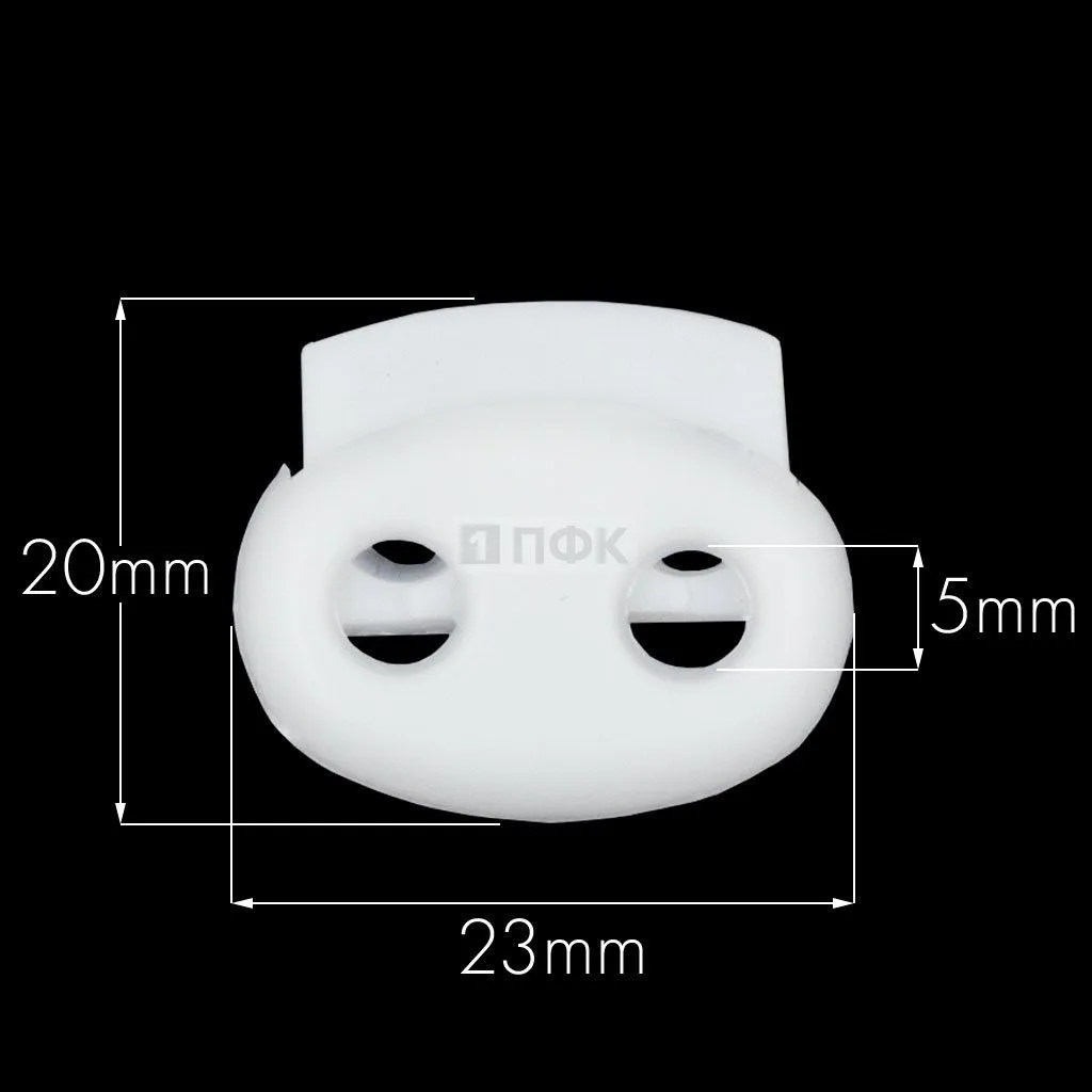 Фиксатор для шнура пластик 8982 цв белый (уп 500шт)